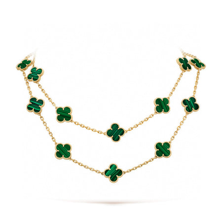 [Luna Brilliance]CLOVER 20 MOTIFS MALACHITE GOLD
