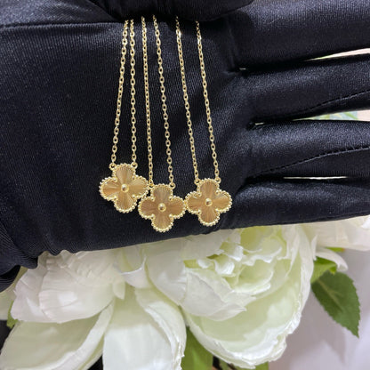 [Luna Brilliance]CLOVER 15MM LASER NECKLACE