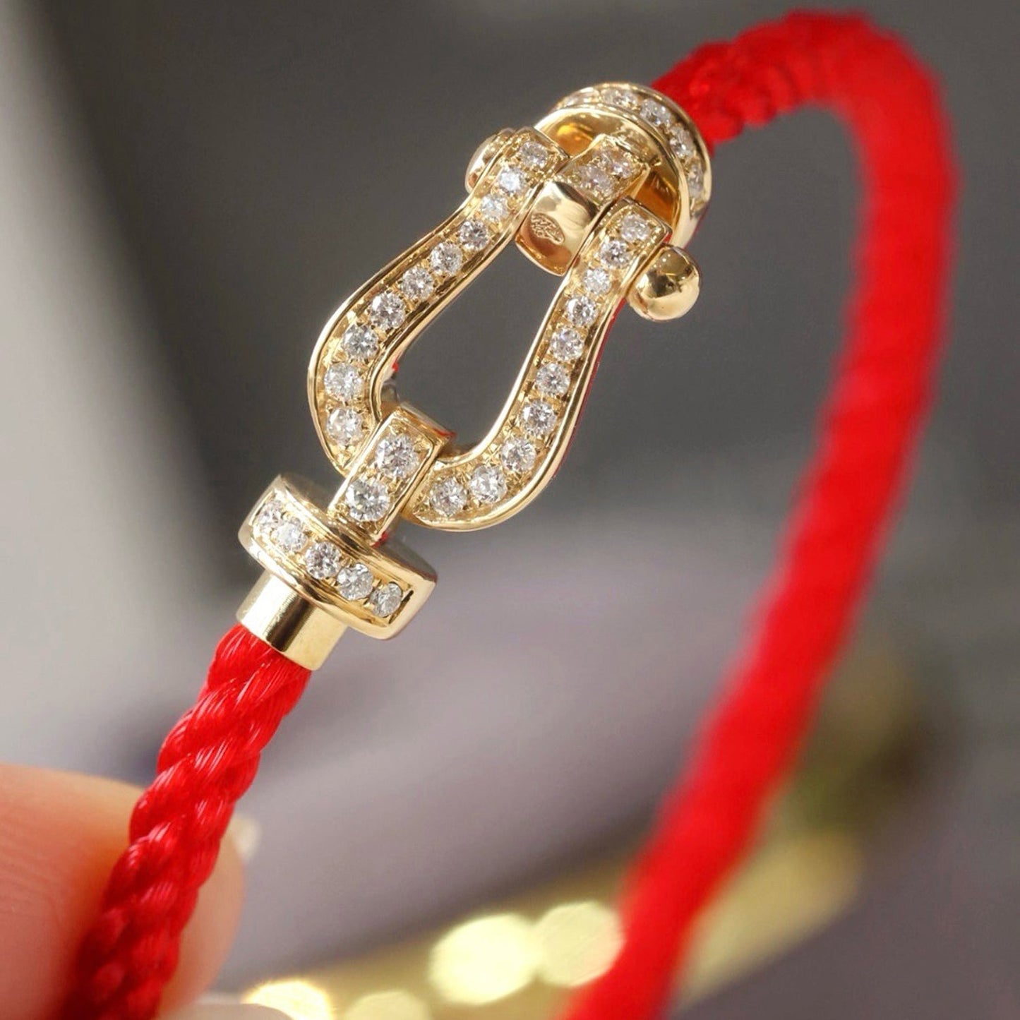 [Luna Brilliance]FORCE LARGE HORSESHOE FULL DIAMOND BRACELET SILVER