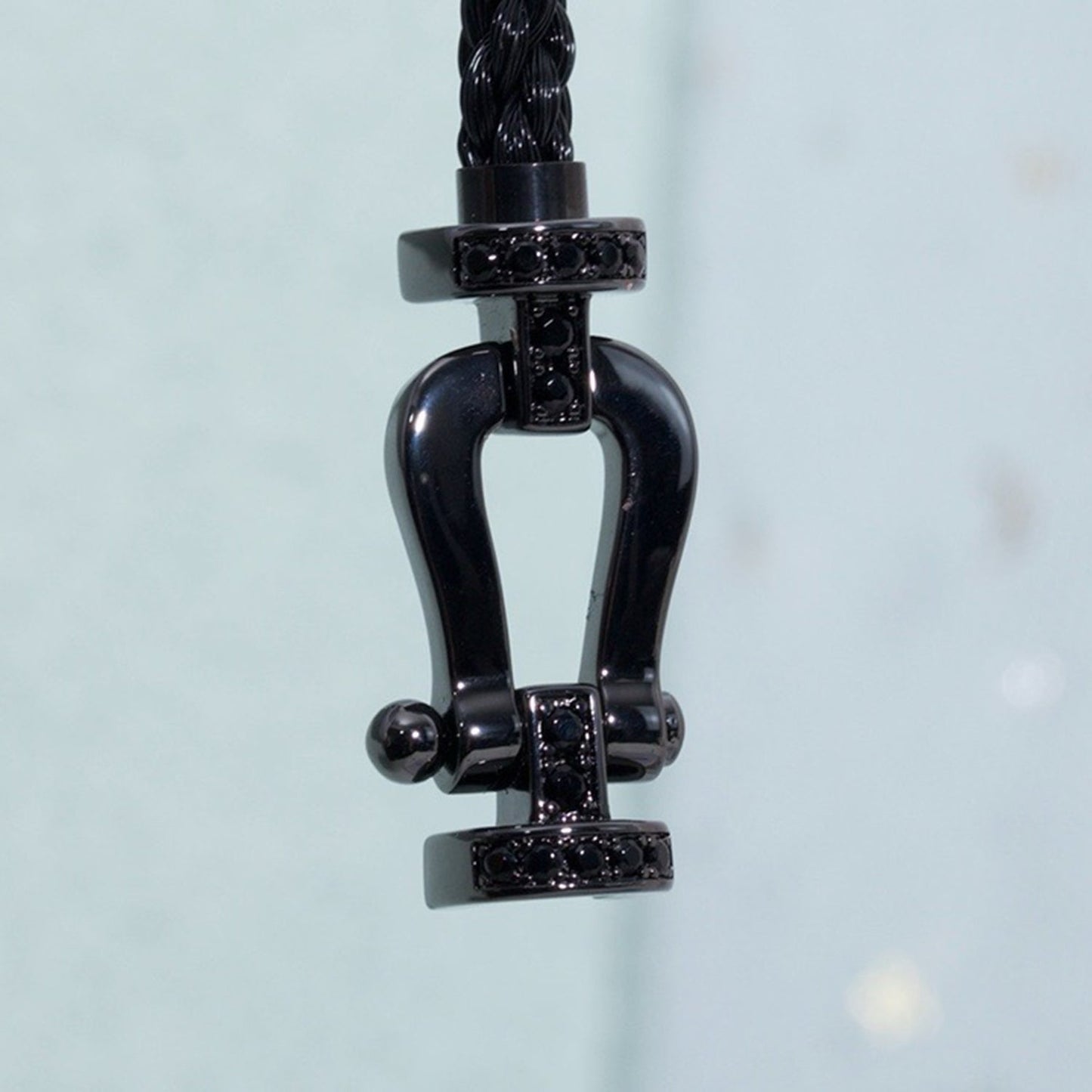 [Luna Brilliance]FORCE LARGE SERIES HORSESHOE BLACK SAMURAI BRACELET