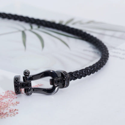 [Luna Brilliance]FORCE LARGE SERIES HORSESHOE BLACK SAMURAI BRACELET