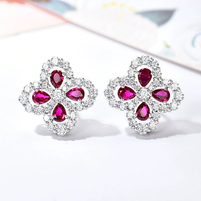 [Luna Brilliance]LOOP EARRINGS FULL MOTIF DIAMOND 16MM
