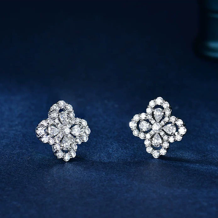 [Luna Brilliance]LOOP EARRINGS FULL MOTIF DIAMOND 16MM