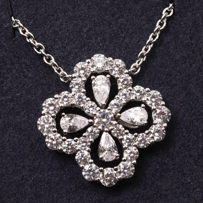 [Luna Brilliance]LOOP NECKLACE FULL MOTIF DIAMOND 16MM MULTIPLE COLORS
