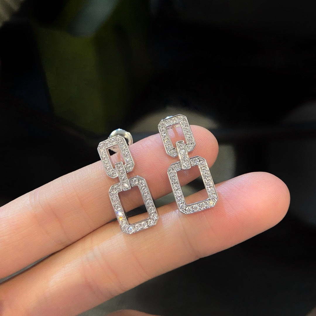 [Luna Brilliance]LINKS MEDIUM EARRINGS DIAMOND