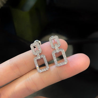 [Luna Brilliance]LINKS MEDIUM EARRINGS DIAMOND