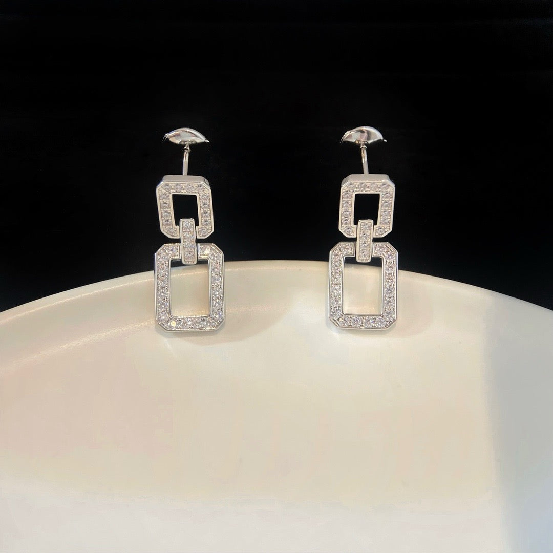 [Luna Brilliance]LINKS MEDIUM EARRINGS DIAMOND