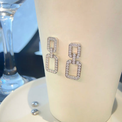 [Luna Brilliance]LINKS MEDIUM EARRINGS DIAMOND