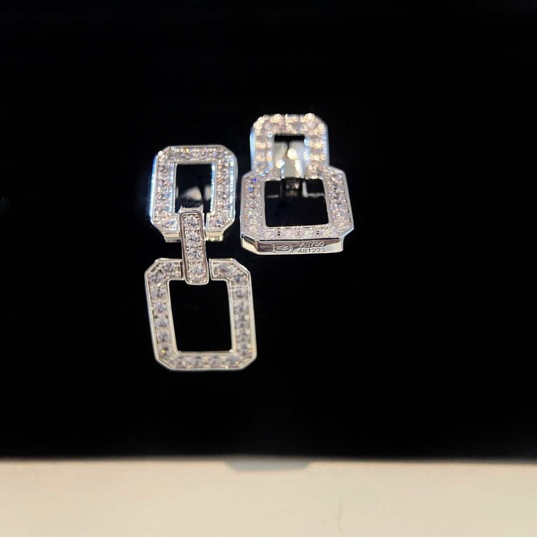 [Luna Brilliance]LINKS MEDIUM EARRINGS DIAMOND