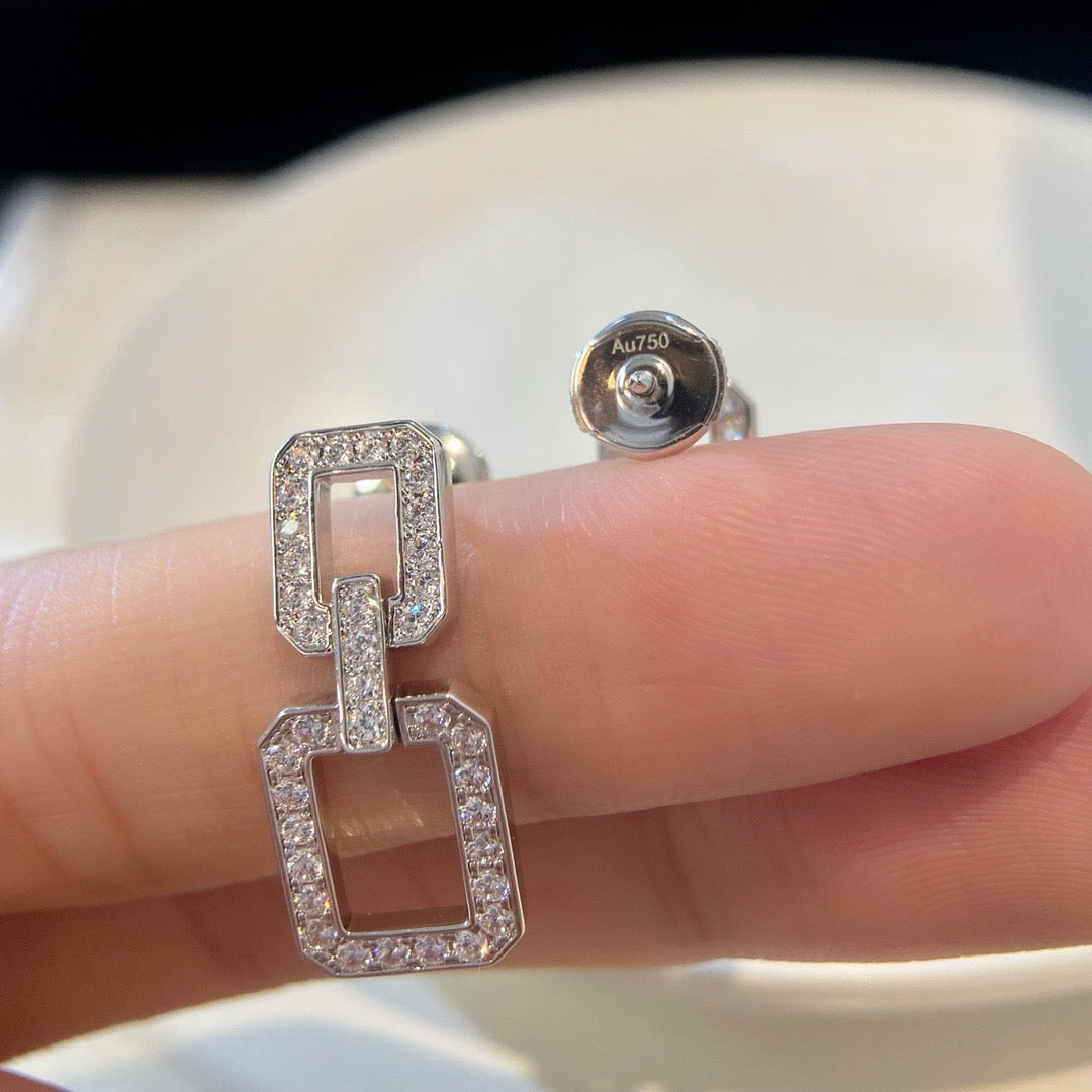 [Luna Brilliance]LINKS MEDIUM EARRINGS DIAMOND