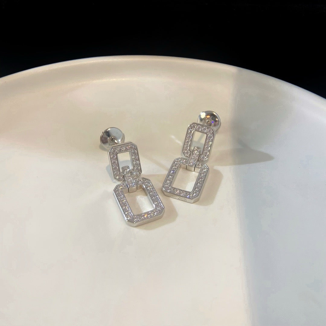 [Luna Brilliance]LINKS MEDIUM EARRINGS DIAMOND