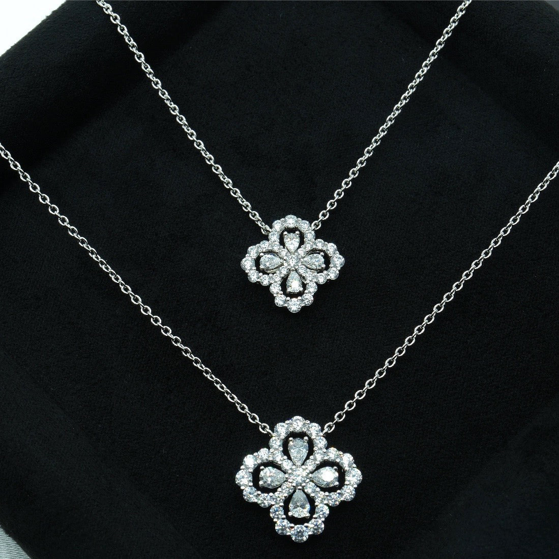 [Luna Brilliance]LOOP NECKLACE FULL MOTIF DIAMOND COMBINATION