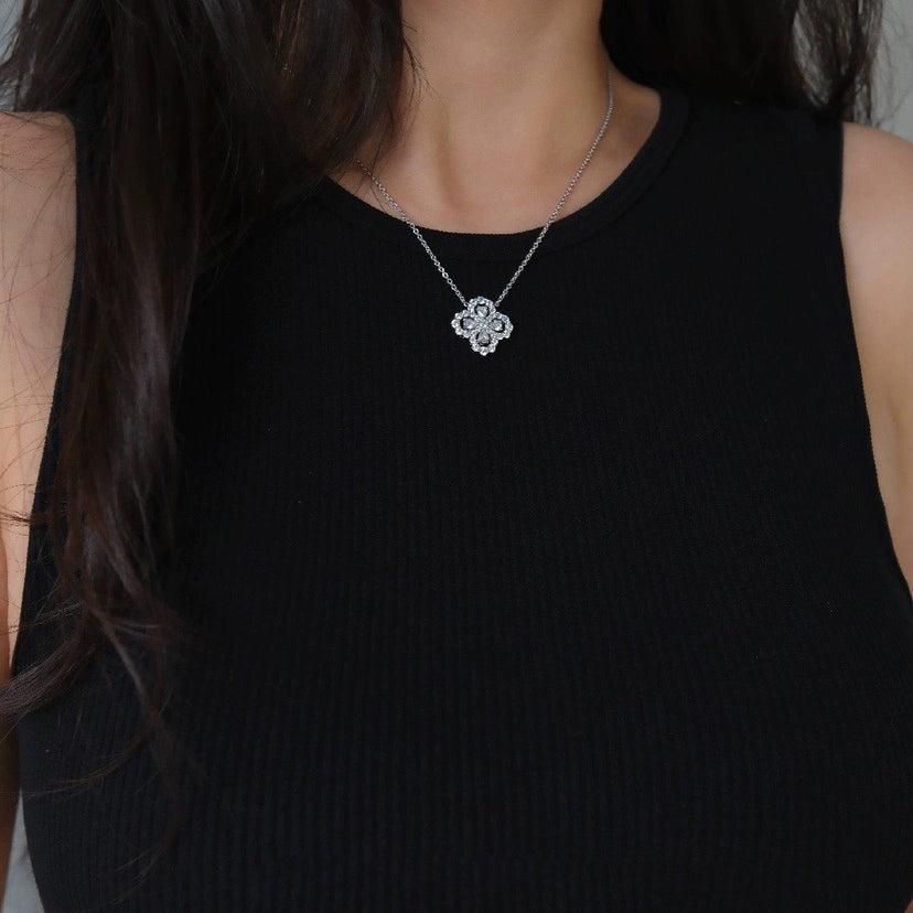 [Luna Brilliance]LOOP NECKLACE FULL MOTIF DIAMOND COMBINATION