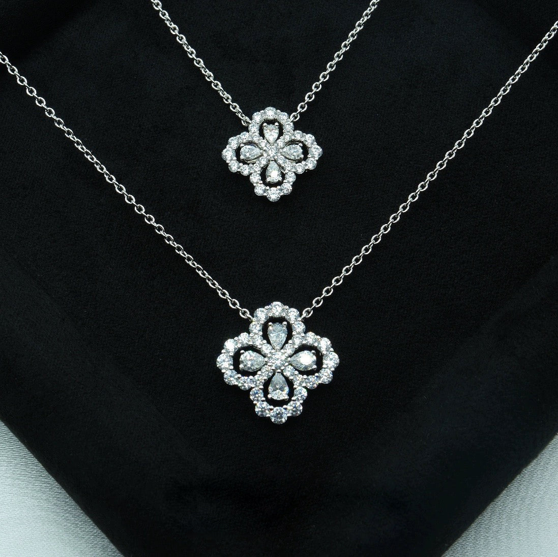 [Luna Brilliance]LOOP NECKLACE FULL MOTIF DIAMOND COMBINATION