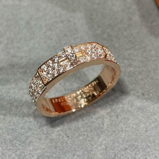 [Luna Brilliance]KELLY PINK GOLD DIAMOND RING
