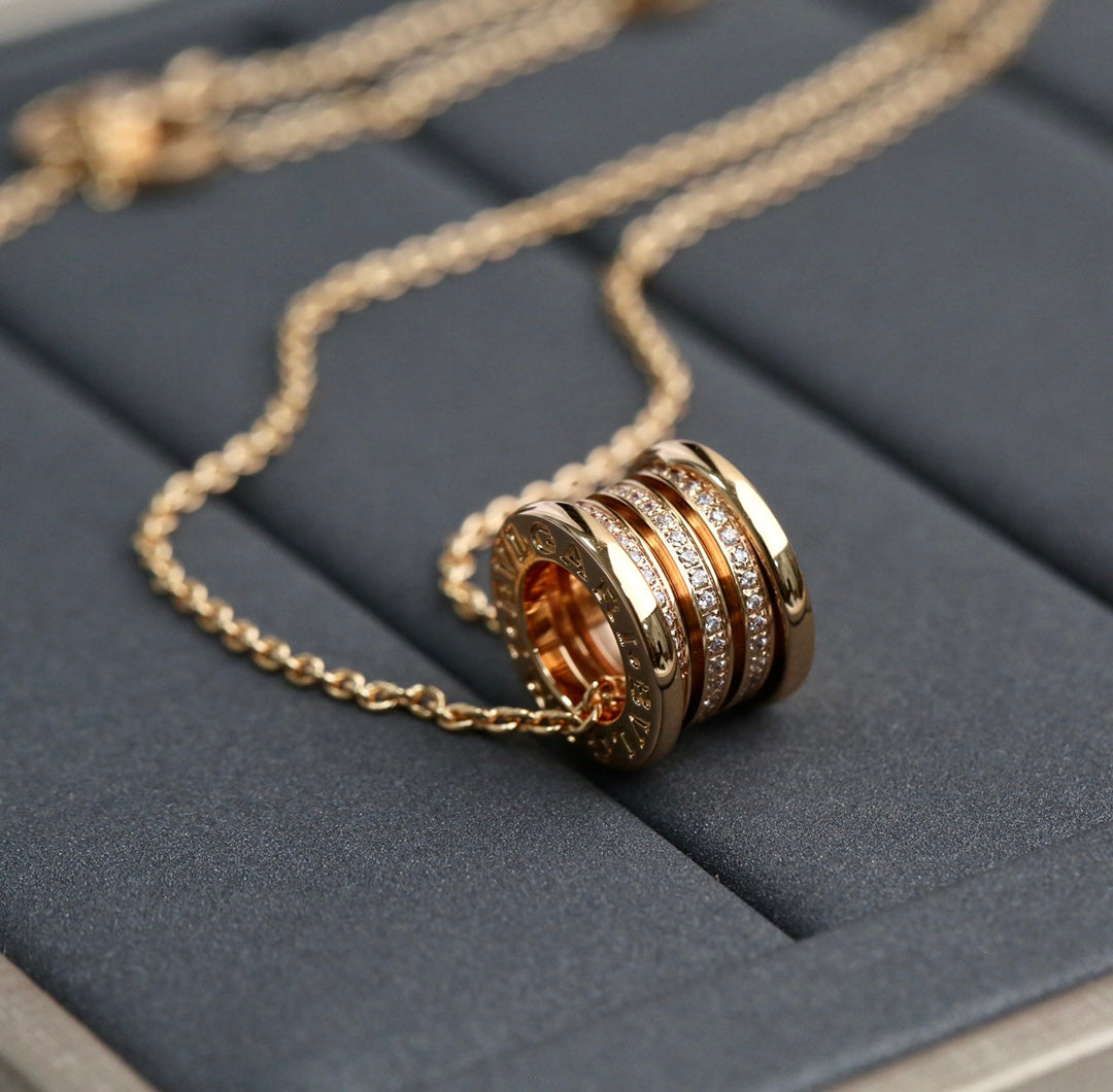 [Luna Brilliance]ZERO 1 PINK GOLD DIAMOND NECKLACE