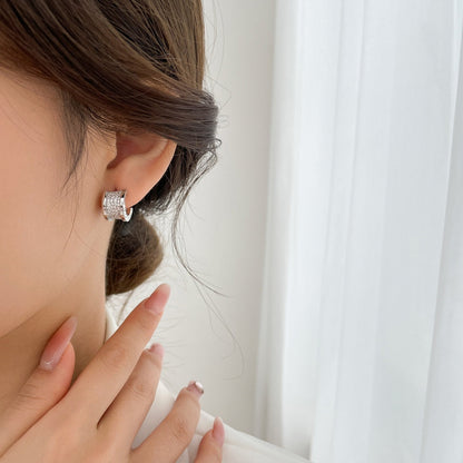 [Luna Brilliance]ZERO 1 DIAMOND PAVED EARRINGS