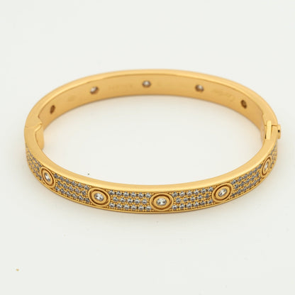 [Luna Brilliance]LOVE BRACELET 6.1MM DIAMOND-PAVED 10 BIG DIAMONDS