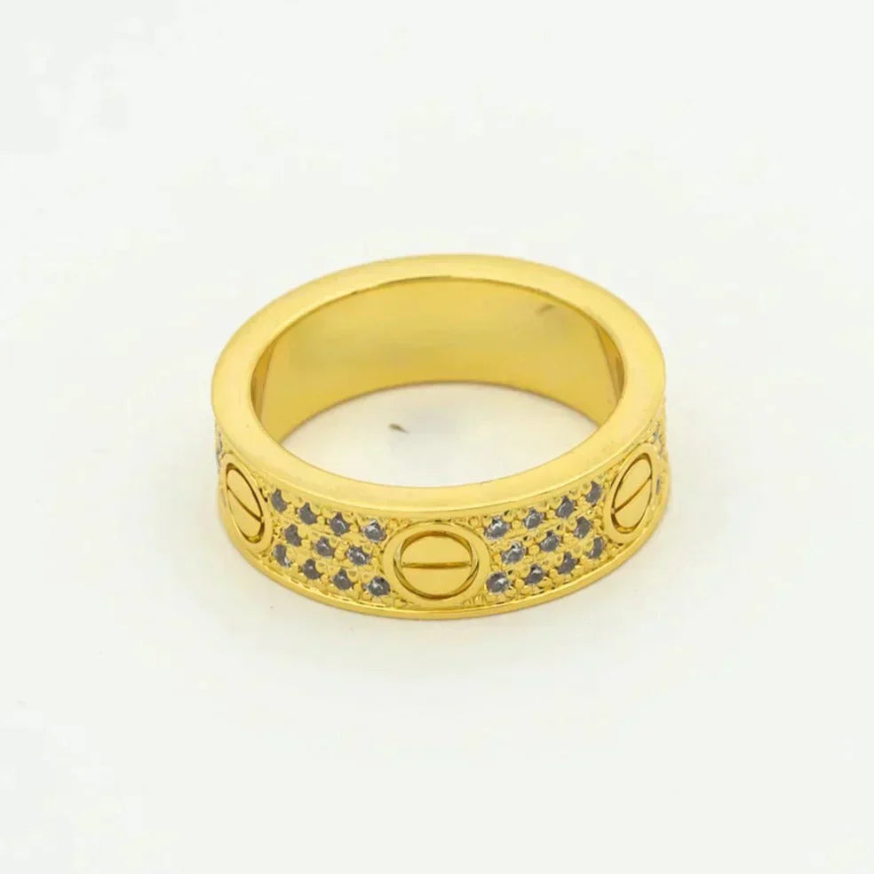 [Luna Brilliance]LOVE RING 5.5MM DIAMONDS PAVED