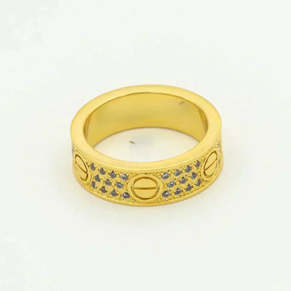 [Luna Brilliance]LOVE RING 5.5MM DIAMONDS PAVED