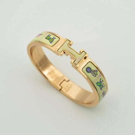 [Luna Brilliance]H PINK GOLD BRACELET CREAM CERAMIC