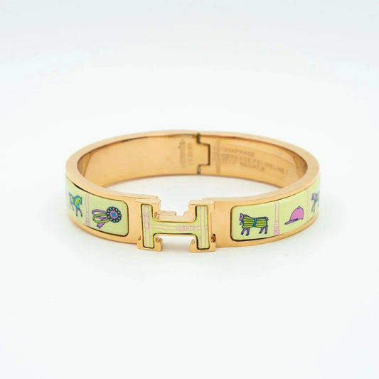 [Luna Brilliance]H PINK GOLD BRACELET CREAM CERAMIC