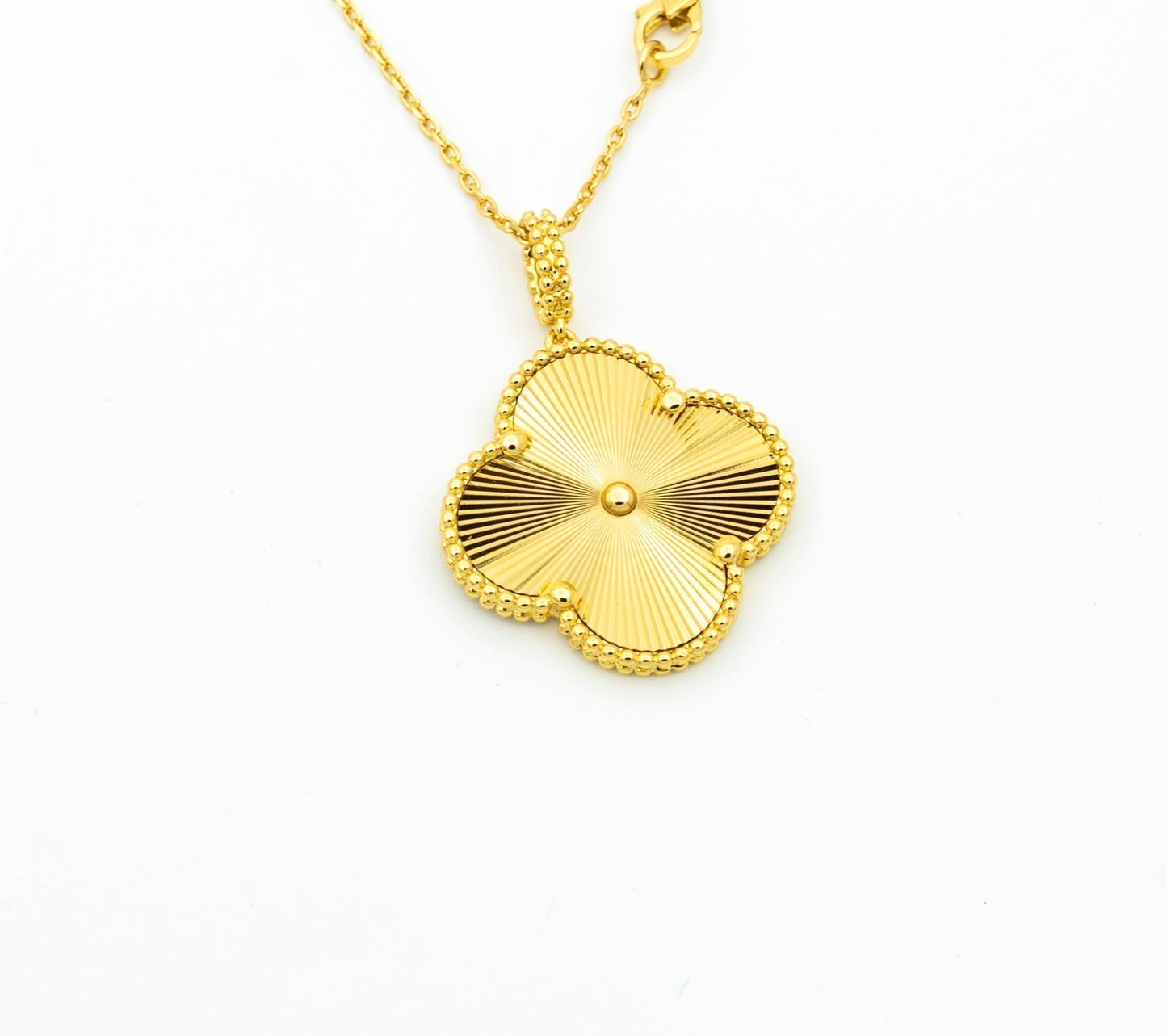 [Luna Brilliance]CLOVER 25MM PEDANT NECKLACE GOLD