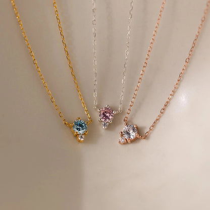 Dainty Birthstone Drop Necklace