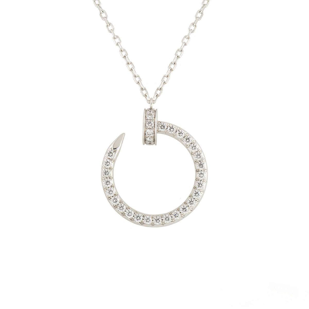 [Luna Brilliance]JUSTE NECKLACE SILVER DIAMONDS