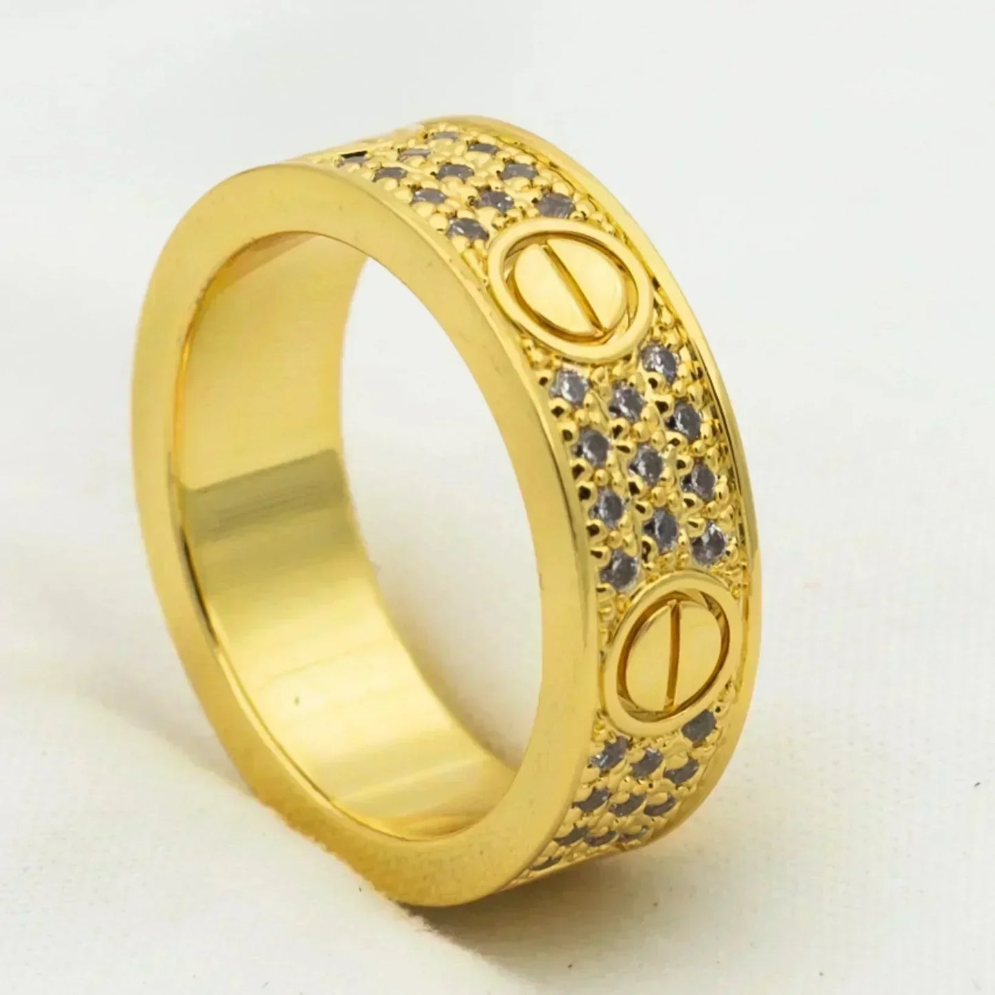 [Luna Brilliance]LOVE RING 5.5MM DIAMONDS PAVED