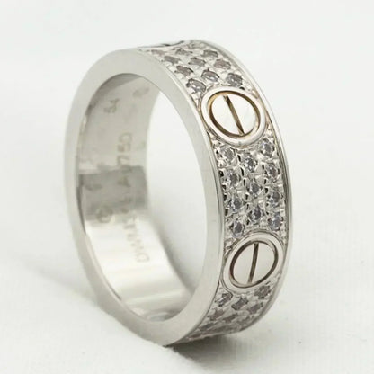[Luna Brilliance]LOVE RING 5.5MM DIAMONDS PAVED