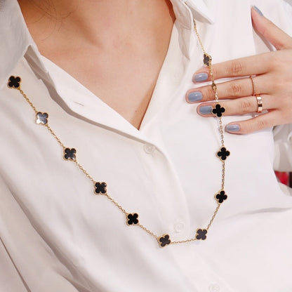 [Luna Brilliance]CLOVER 20 MOTIFS ONYX ROSE GOLD