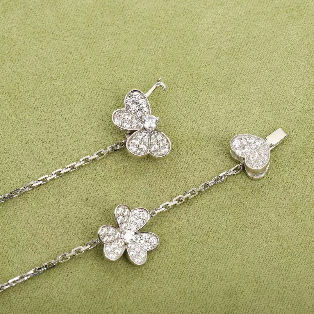 [Luna Brilliance]FRIVOLE SILVER 9 FLOWERS NECKLACE