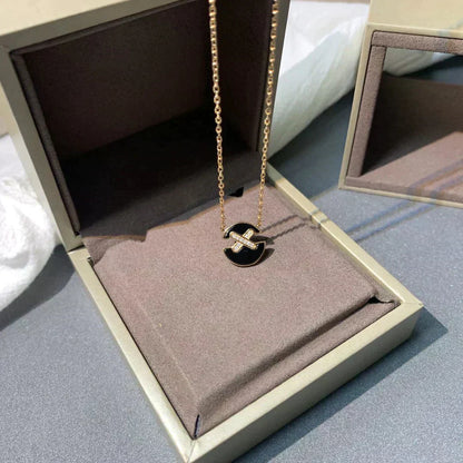 [Luna Brilliance]JEUX DE ROSE GOLD DIAMOND NECKLACE