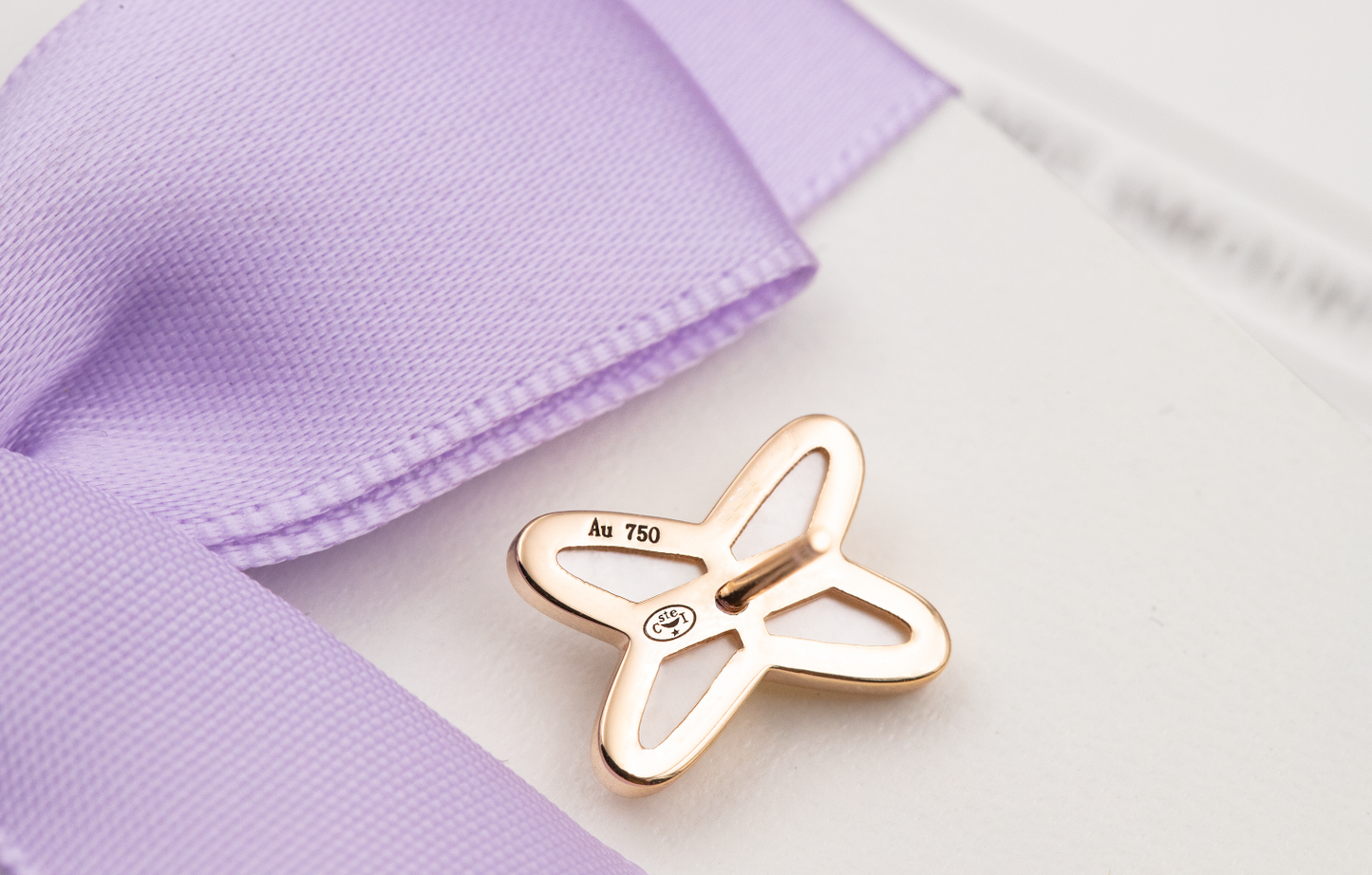 [Luna Brilliance]JEUX DE WHITE MOP ROSE GOLD DIAMOND EARRINGS