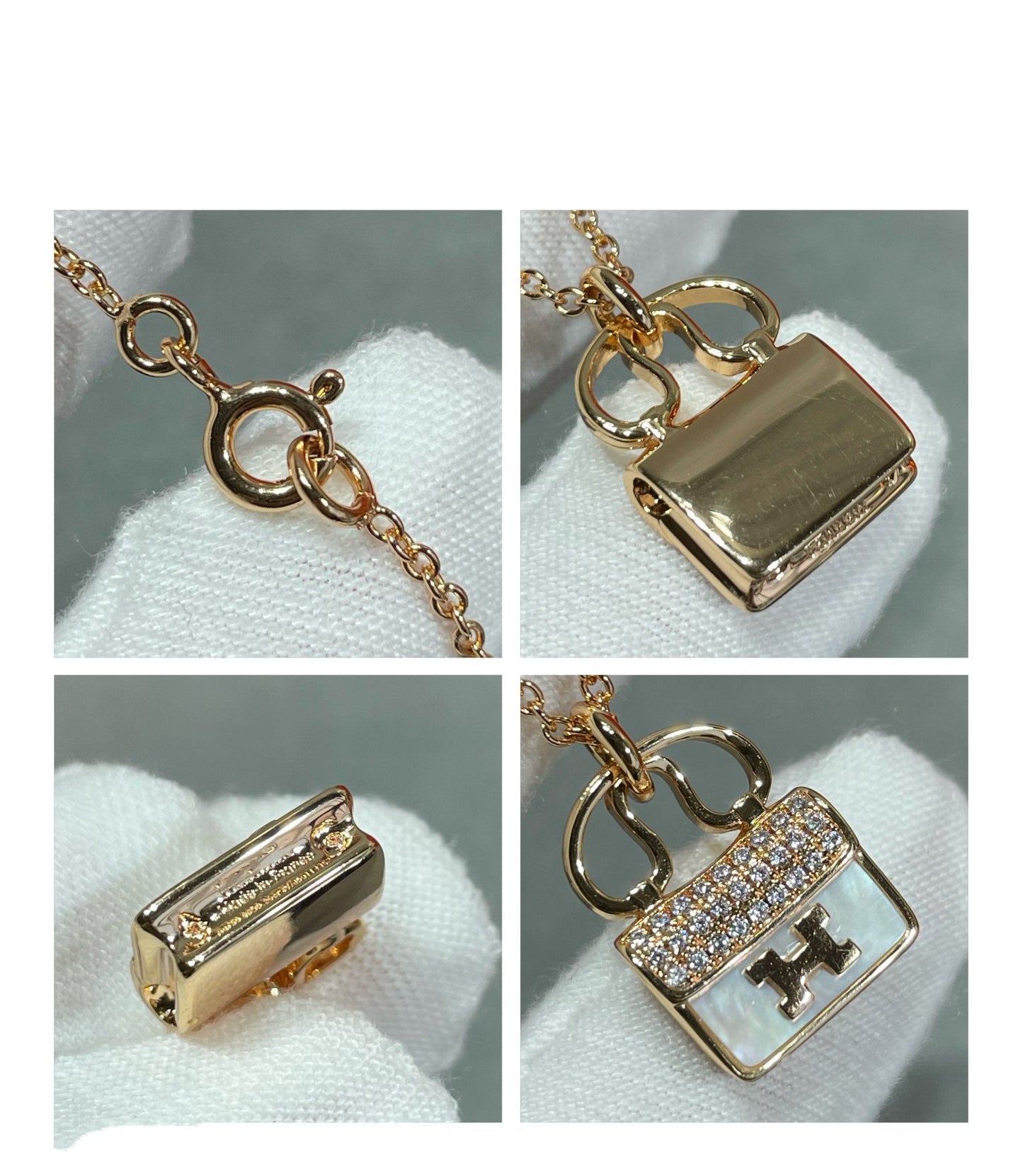 [Luna Brilliance]H CIRCE MOISSANITE PENDANT NECKLACE GOLD