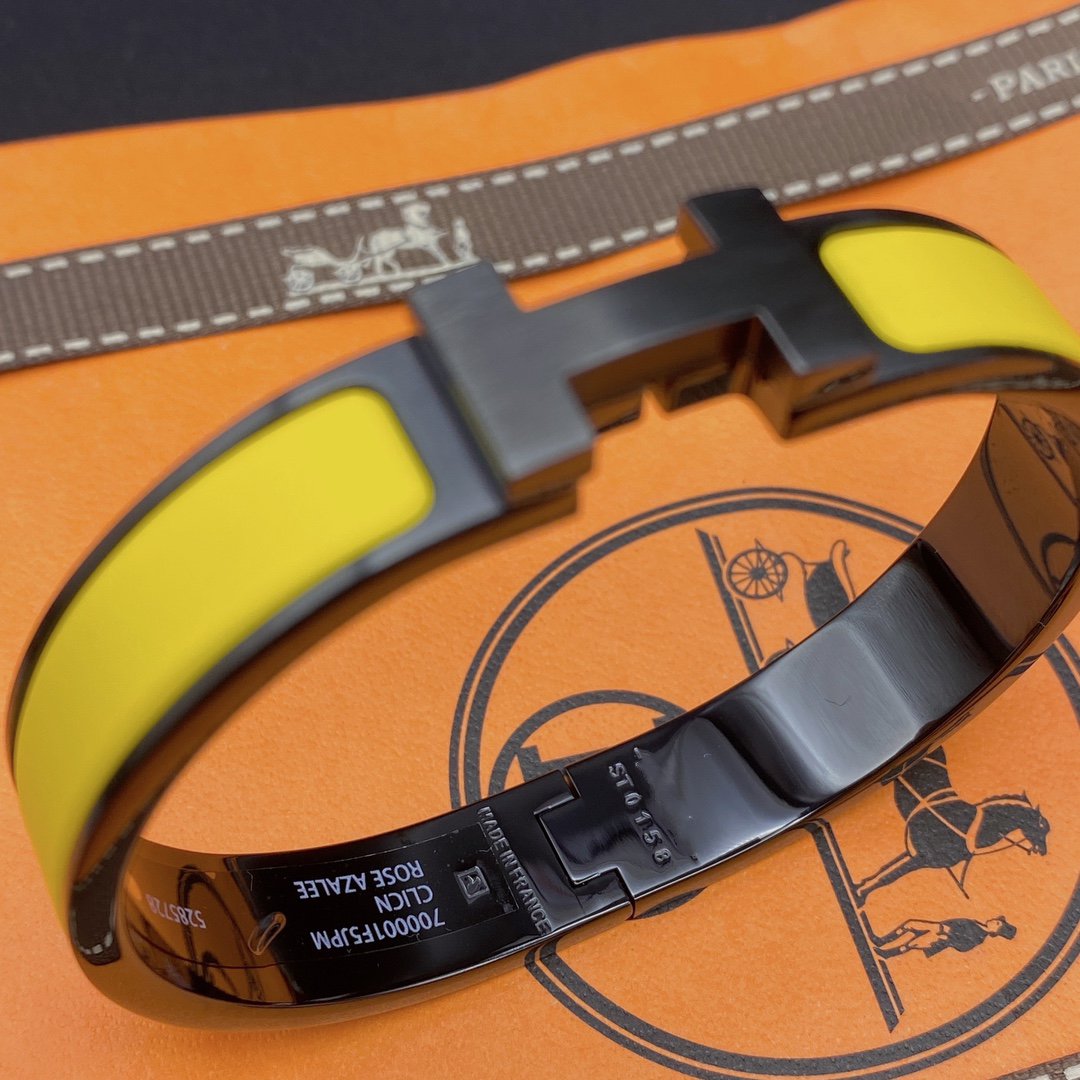[Luna Brilliance]CLIC HM SO BLACK YELLOW BRACELET