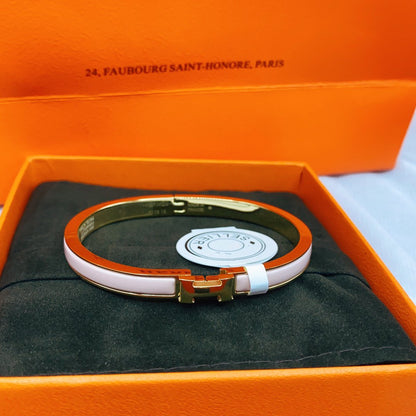 [Luna Brilliance]CLASSIC HM CLIC  PINK 8MM ENAMEL BRACELET