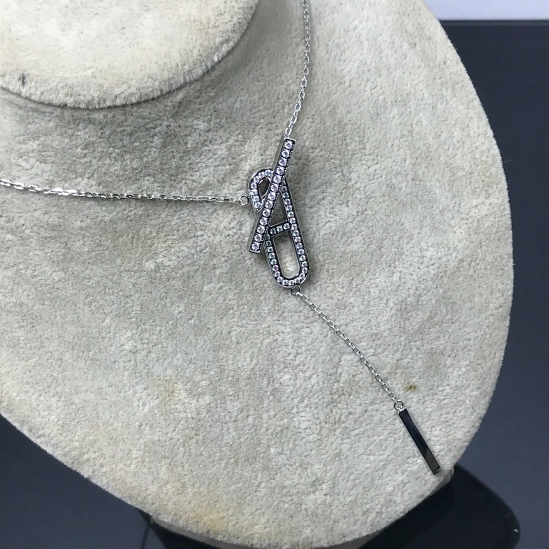 [Luna Brilliance]HM NECKLACE PLATINUM ROSE GOLD DIAMOND