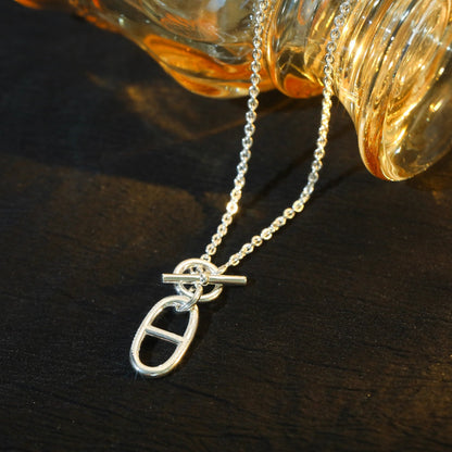 [Luna Brilliance]HM CHAINE D'ANCRE PENDANT NECKLACE STERLING SILVER