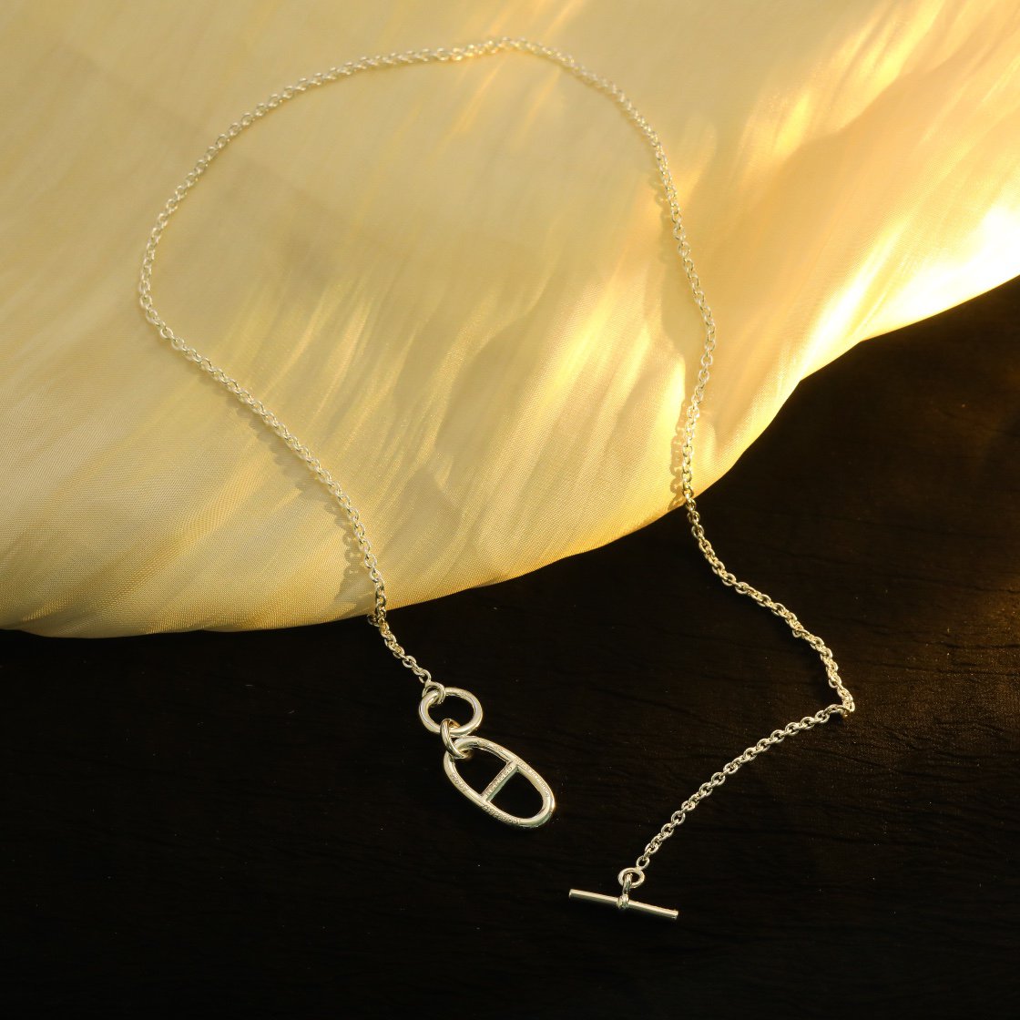 [Luna Brilliance]HM CHAINE D'ANCRE PENDANT NECKLACE STERLING SILVER