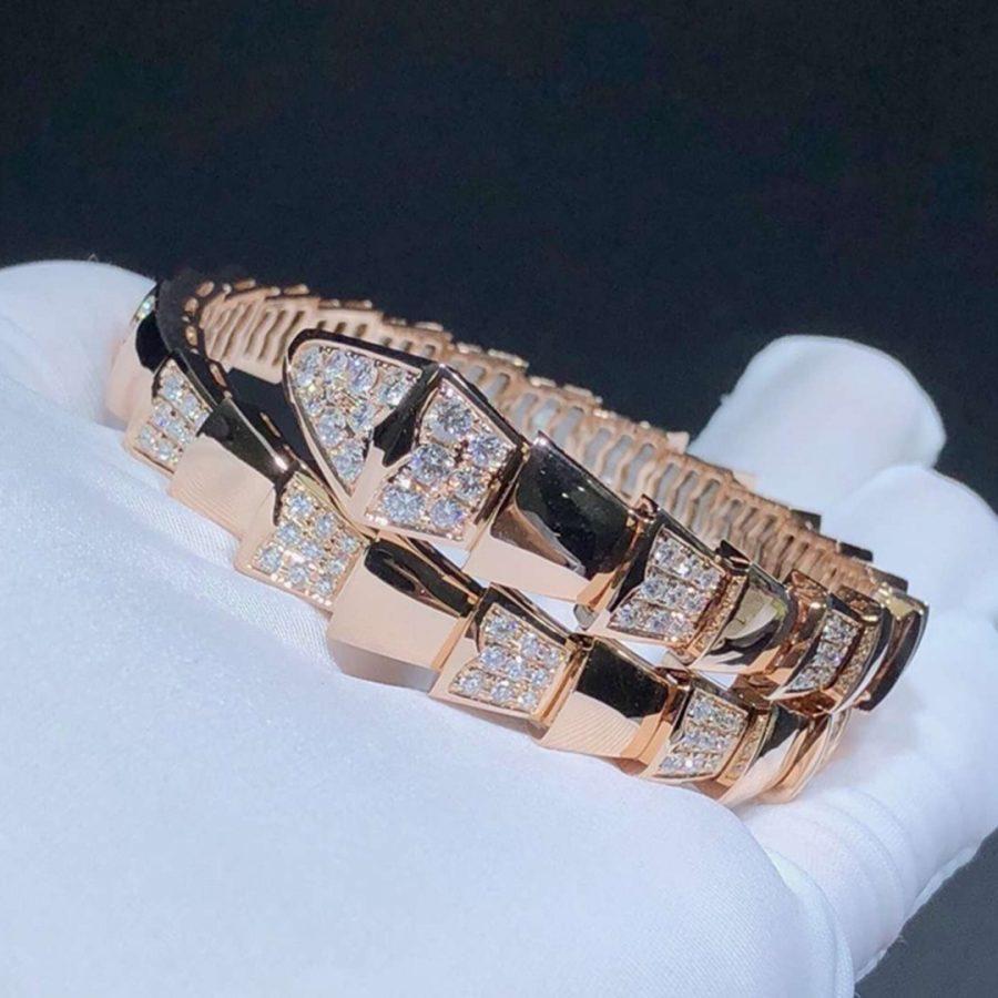 [Luna Brilliance]SERPENTI WIDE BRACELET PINK GOLD DIAMOND