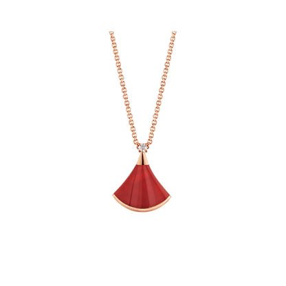[Luna Brilliance]DREAM NECKLACE CARNELIAN 1 DIAMOND