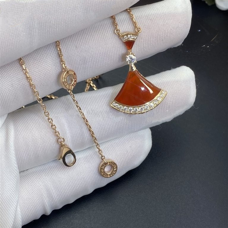 [Luna Brilliance]DREAM NECKLACE CARNELIAN DIAMOND