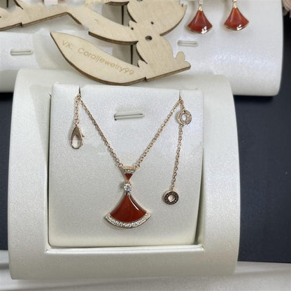 [Luna Brilliance]DREAM NECKLACE CARNELIAN DIAMOND