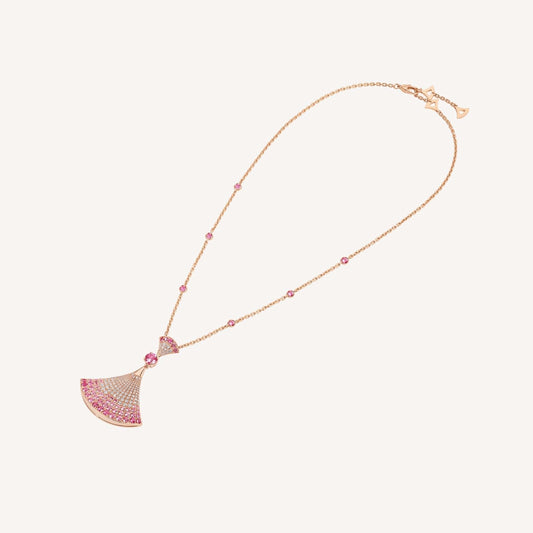 [Luna Brilliance]DREAM NECKLACK DIAMOND PINK GOLD