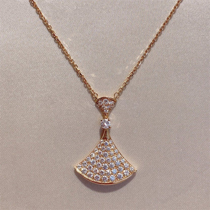 [Luna Brilliance]DREAM NECKLACE PINK GOLD FULL DIAMOND
