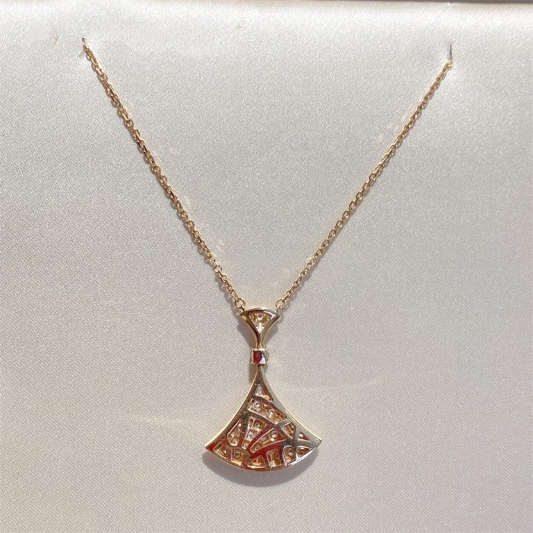 [Luna Brilliance]DREAM NECKLACE PINK GOLD FULL DIAMOND