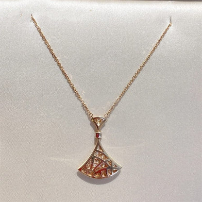 [Luna Brilliance]DREAM NECKLACE PINK GOLD FULL DIAMOND
