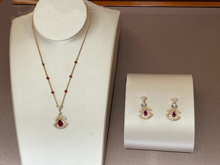 [Luna Brilliance]DREAM NECKLACE CARNELIAN DIAMOND PINK GOLD